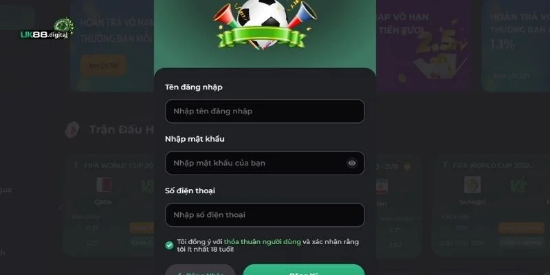 dang ky uk88 3 Đăng Ký UK88: Cách Tạo Tài Khoản Nhanh Chóng & An Toàn 100%